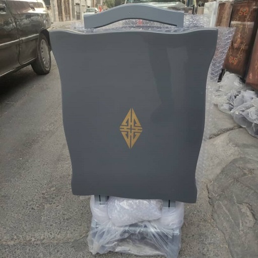 میز عسلی تاشو پولیشی طوسی برنزی
