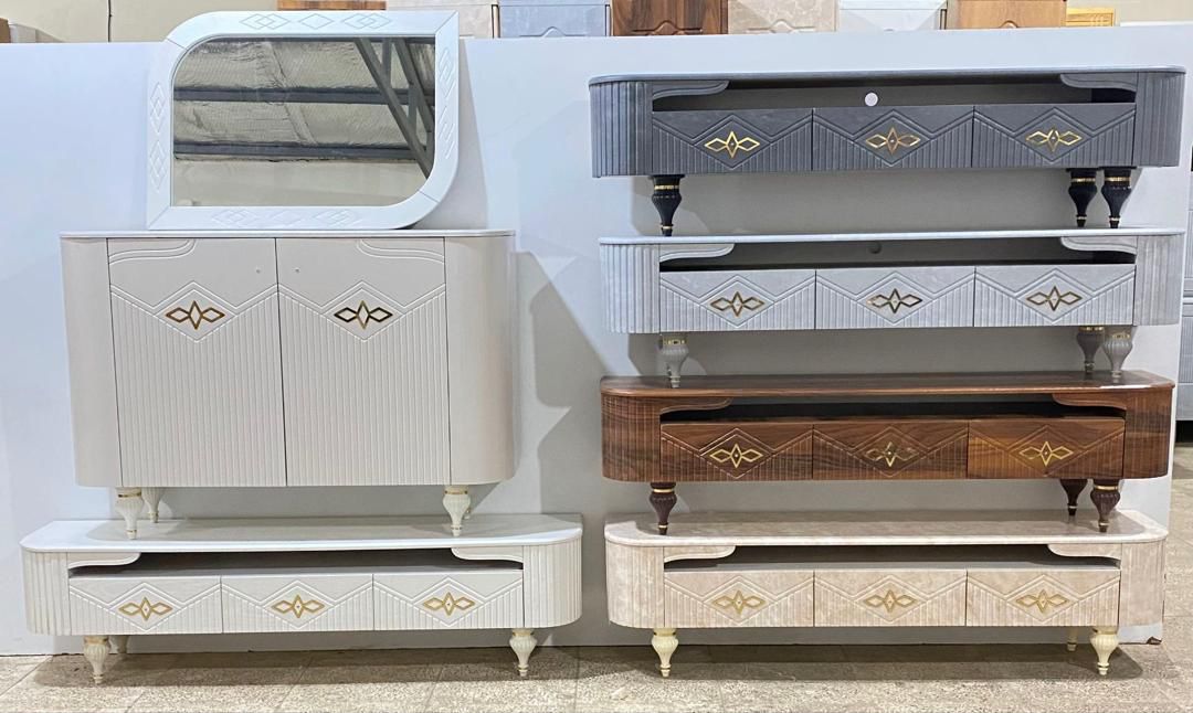 میز تلویزیون مدل نگینی قیمت مناسب دارای رنگبندی